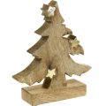 Floristik24 Vianočný stromček jedľa mango wood nature deco 20×18×5cm