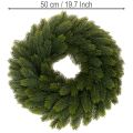 Veniec z umelých jedľových vetvičiek, zelený, okrúhly, 50 cm | Floristik24.sk