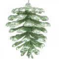 Floristik24 Ozdoby na vianočný stromček deko šišky trblietky mätová V7cm 6ks