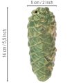 Keramická dekorácia z borovicových šišiek, dekorácia na stôl, jeseň, 14 cm, 3 kusy | Floristik24.sk