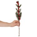 Umelá jedľová vetvička s vianočnými ozdobami, 48 cm, 2 kusy | Floristik24.sk