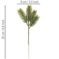 Umelá zelená jedľová vetvička na zimnú dekoráciu, 25 cm, 24 kusov | Floristik24.sk