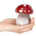 Dekoratívna huba, muchotrávka, držiak na čajové sviečky ako dekorácia na stôl, 9 cm | Floristik24.sk