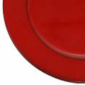 Floristik24 Ozdobný tanier červeno/čierny Ø22cm