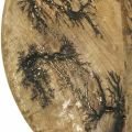 Floristik24 Dekoračná doska z prírodného dreva, mangové drevo s efektom zlatého praskania Ø30