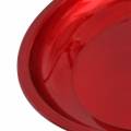 Floristik24 Ozdobný tanier z kovu červenej farby s glazúrou Ø23cm