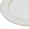 Ozdobný tanier okrúhly plastový retro bielo hnedý lesk Ø30cm | Floristik24.sk