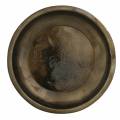 Floristik24 Ozdobný tanier z lesklého bronzového kovu Ø23,5cm