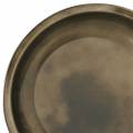 Floristik24 Ozdobný tanier z lesklého bronzového kovu Ø23,5cm