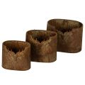 Floristik24 Kvetináč jeleň kovový oválny rustikálny sada 3 kusov 24 cm