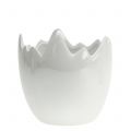 Floristik24 Kvetináč vaječná škrupina biela perleť Ø8cm V9cm 3ks