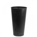 Floristik24 Podlahová váza čierna Váza plastová antracitová Ø17,5cm V28cm