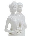 Floristik24 Tortová figúrka novomanželia biela 17cm
