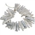 Floristik24 Naplavené drevo Garland Maritime Deco Wood Washed White 80 cm