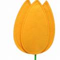 Floristik24 Plstený kvet tulipán žltý V68cm