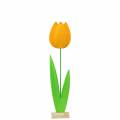 Floristik24 Plstený kvet tulipán žltý V68cm