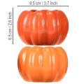 Keramický kvetináč s tekvicou oranžový Ø9,5 cm V6,5 cm 4 ks | Floristik24.sk
