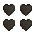 Floristik24 Valentínske bridlicové srdce ozdobné srdce čierne š16cm 4ks