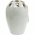 Floristik24 Keramická váza s krémom na tvár, béžová H13cm kameninový vzhľad 1ks