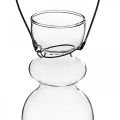 Floristik24 Mini sklenené vázy na závesný držiak cibuľovitý H11/11,5 cm sada 2 ks