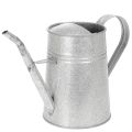 Floristik24 Pozinkovaná ozdobná krhlica na polievanie, kovová, sivá, vintage vzhľad, 1,7 l, V 23 cm, na štýlové kvetinové dekorácie a kvetináče