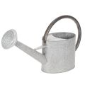 Floristik24 Vintage kovová krhlica na polievanie, striebornošedá, štýlová záhradná dekorácia, váza na kvety, D53 cm V29 cm