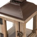 Vintage lampáš tmavohnedý drevený lampáš 15×15cm V26cm | Floristik24.sk