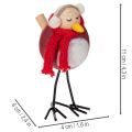 Dekoratívna figúrka vtáka so šatkou, zimná dekorácia, 11 cm, 4 kusy | Floristik24.sk