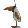 Floristik24 Kovový vtáčik, dekoračný havran, kovová dekorácia, záhradná dekorácia 24,5cm