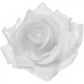 Floristik24 Vosková ruža biela Ø10cm voskovaná umelá kvetina 6ks