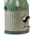 Floristik24 Dekoračná búdka pre vtáčiky kovová nástenná džbán na mlieko vtáčia búdka V26cm