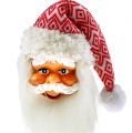 Floristik24 Vianočný prívesok hlava Mikuláša 14cm, 20cm 2ks