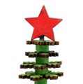 Floristik24 Vianočný stromček snehové vločky zelené 25cm