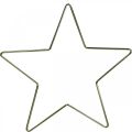 Floristik24 Vianočná dekorácia kovová hviezda zlatý prívesok hviezda 15cm 6ks