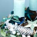 Floristik24 Vianočná dekorácia kos s klipom modrá, trblietky 3ks