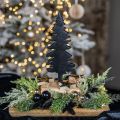 Floristik24 Vianočná dekorácia Vianočný stromček drevená kovová dekorácia na stôl V22cm