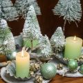 Floristik24 Vianočná dekorácia zasnežený klip Zelená H13/19cm 4ks