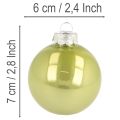 Sada vianočných ozdôb na stromček, farebné lesklé vianočné gule, 60 mm, 24 kusov | Floristik24.sk