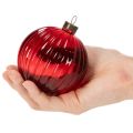 Vianočné gule, sklenené, červené, 8 cm, 12 kusov | Floristik24.sk