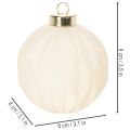 Vianočná guľôčková ozdoba v bielej farbe, zmiešané textúry, 8 cm, 12 kusov | Floristik24.sk