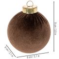 Vianočné gule, zamatový vzhľad, mix teplých farieb, 8 cm, 12 kusov | Floristik24.sk