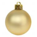 Floristik24 Vianočná guľa zlatá Ø3,5cm - Ø5,5cm 30p