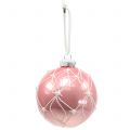 Floristik24 Vianočné gule s perličkami ružové Ø8cm 3ks
