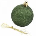 Floristik24 Vianočné gule, adventné ozdoby, ozdoby na vianočný stromček oranžová/zlatá/zelená Ø5,5cm plast 10 kusov