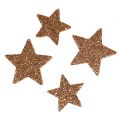 Floristik24 Vianočné hviezdy medené trblietavé hviezdy rozptylová dekorácia 40 kusov