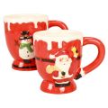 Floristik24 Vianočné poháre pohár Santa Claus keramický 10,5cm 2ks