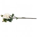 Floristik24 Biele ruže umelá ruža veľká s tromi púčikmi 57cm