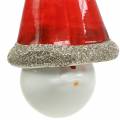 Floristik24 Vianočná dekorácia závesný zvonček trpaslík 10cm 4ks