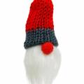 Floristik24 Gnome so špicatým klobúkom na zavesenie Červená, Biela, Sivá L10–12cm 12ks