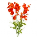 Floristik24 Hrášok umelý kvet oranžová, červená 75cm 3ks